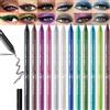 MooGlamor 12 Penne Eyeliner, 12 Colori Gel Eyeliner Set con Temperamatite Impermeabile e Lunga Durata per Trucco Occhio Donna