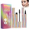 Geruicee Set Trucco Occhi 2 in 1 con Mascara 4D E Eyeliner Waterproof, Effetto Allungante e Volumizzante, Kit Trucco Occhi Resistente Alle Macchie, Set Cosmetico Starry Per Trucco Quotidiano e Feste
