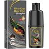 Jimklpy Shampoo Colorante Capelli Grigio Argento, Copertura Dei Capelli Bianchi, Contrasta le Sfumature Gialle, Per un Look All'Ultima Moda Grigio Argento Brillante
