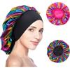 FOSDICK 2 Pezzi Cuffia Capelli Ricci Notte, Morbido e Confortevole Cuffia per Dormire, Berretto da Notte, Hair Bonnet Adatto a Donne e Ragazze (Colore,Rosa)