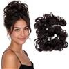 CAISHA XXL Posticcio Capelli Elastici Acconciature Da Sposa Voluminoso Riccio Chignon Marrone Medio HW4
