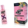 Crazy Color 4 x Crazy Color Semi Permanent Hair Colour Dyes by Renbow 100ml Bordeaux 51