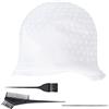 NITAIUN 4 Pezzi Cuffia Per Capelli Strumento per Lo Styling Cuffia per Capelli per meches Cappello Colorante in Silicone con Pennello per Tingere i Capelli Pettine per Meches Colorazione