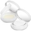 VALICLUD Contenitore per Fondotinta Cushion Rotondo 2 Pezzi Bianco | Contenitore per Polvere Sciolta, Custodia e Semplice, Riutilizzabile, Pratico per Viaggi
