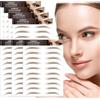 AWAVM 77 Paia Sopracciglia Adesive Finte False Naturali Perfette Sopracciglia Tatuaggio Bioniche Professionale per Donna (Brown-06)