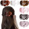 SDFWGG 6 Pezzi Pinze per Capelli Piatti Fermaglio Piatto Ovale Clip Francese Mollettoni Pinza Donna Flat Claw Clip per Styling Capelli Spessi Sottili (Set C)