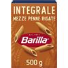 Barilla Pasta Mezze Penne Rigate Integrali, Integrale, 500 g | Pasta Corta di Semola Integrale di Grano Duro