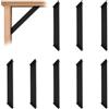 YOICUATGNA 8 staffe di supporto per pergola, angolo di 45 gradi, set di staffe di collegamento resistenti a 45° per strutture in legno, supporto per gazebo, case sugli alberi, capanne e terrazze, kit fai da te