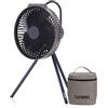 Claymore Ventilatore portatile ricaricabile grigio caldo V600+ - Batteria 7.800mAh, Circolatore d'aria BLDC a 4 velocità BLDC Ricarica USB-C 32 ore di autonomia Treppiede Montabile Regolabile per