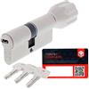 ABUS - Cilindro Serratura A Cilindro gleichschliessend EC550 con 3 portachiavi incluso tonitec® Code Card