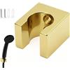 WJUAN Supporto Soffione Doccia, Porta Doccino a Muro Lega di Zinco, Quadrato Supporto Doccino, Oro Porta Soffione Doccetta, con Viti e Tubo di Espansione, per Casa, Hotel, Palestra