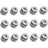 Vistnale Collegamento per mobili, 15 pezzi tono argento, diametro 12 mm, testa in metallo, raccordi per connettori per mobili, 12 mm (Argento)