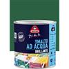 Boero Fai da Te, Smalto Brillante all'Acqua, per Interno/Esterno, Inodore, Pronto all'Uso, Non Colante, Per Ferro, Legno, PVC, Muro, Formato da 0,5 L, Colore Verde Capri