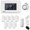 HUXGO® HXA006 Allarme casa senza fili WiFi + GSM con sirena | Kit allarme con 1x rilevatore di movimento, 7x sensori per porte e finestre, telecomando | Antifurto casa wireless
