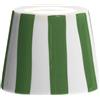 Zafferano, Poldina Cover, Cover in Ceramica Decorata a Mano per Lampada da Tavolo, Paralume Compatibile con le Lampade Poldina, Made in Italy, Ø13 x 10 cm, Color Bianco - Righe Verdi