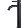 IBERGRIF Rubinetto Alto per Lavabo da Appoggio, Nero Opaco | Miscelatore Monocomando, Altezza della Bocca 205 mm, Acqua Calda e Fredda