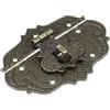QUARKZMAN Serratura Antica 76 x 56mm Serratura Fermaglio Antico Zinco Lega HASP Lucchetto per Gioielli Scatola Valigia Cassetta Degli Attrezzi Legno Custodia Bronzo