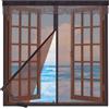 XRXDSY Zanzariera Magnetica per Finestra 90x90cm,Tende Zanzariere con Calamita per Finestre,Zanzariera per Finestra con Resistente Nastro per Montaggio a Strappo,Zanzariera Finestra Apribile,Marrone