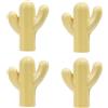 NAKUPENDA 4 manopole in ceramica per mobili, a forma di cactus, per cameretta dei bambini, cucina, armadi, libreria (giallo)