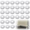 Riisoyu 30 Pezzi Rosoni Apribili Universali, 20mm Bianco Copri Tubi Termosifoni Rosette per Termosifone Copertura per Tubi Riscaldamento Rosette Termosifoni Accessori Termosifoni Copri termosifoni