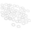 PATIKIL 50pz Nylon Rondella Piatte 13 mm DE 0,8 mm Spessore Bianco | per M6 Vite Vite, Piatto Rondella Guarnizione cerchio