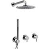 Rubinetteria Paffoni Light kit miscelatore incasso con piastra Ø70mm e deviatore incasso 2 vie codice prod: KITLIG010BO70