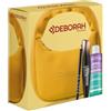 Deborah Milano Beauty Kit Obag Moonbag Senape | Idea Regalo Make up, contiene Mascara Instant Extra Black, Matita Nera 24Ore, Struccante Bifasico Dermolab 50ml