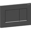 Geberit Placca di Comando Sigma 20 Square Nero Opaco Con Anello Design Cromo Lucido Per Cassetta Geberit - 115.883.14.1