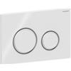 Geberit Placca di Comando Sigma 50 Round Vetro Bianco Lucido Con Anello Desing Cromo Lucido Per Cassetta Geberit - 115.884.SI.1