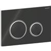 Geberit Placca di Comando Sigma 50 Round Nero Vetro Lucido Con Anello Desing Cromo Lucido Per Cassetta Geberit - 115.884.SJ.1