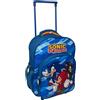 CARTOON Zaino Trolley Sonic SEGA Bambino Asilo 2 Scomparti 30 x 24 x 17 cm
