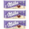 Milka Bubbly White, Cioccolato al Latte Alpino con Ripieno Poroso Bianco, 95g, Confezione da 3