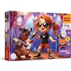 Trefl - Connect Squad, Connect Sue - 70 pezzi - Puzzle colorato con figurina e mattoncini inclusi, per bambini dai 5 anni in su