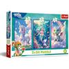 Trefl - Puzzle 3in1: The Treflik Family, Insieme nel Mondo Colorato - 3 x 50 Pezzi, Set di Tre Puzzle per Bambini dai 4 anni