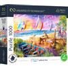 Trefl Prime - Puzzle Uft Vacay Time: Sailboats View - 1000 Elementi, Cartone Più Spesso, Bio, Barche, Spiaggia, Vacanze, Estate, Cani, Tramonto, Intrattenimento Creativo Per Adulti E Bambini Sopra