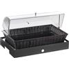 Pinti inox Casta Pane con Cupola e Base Bassa per Buffet - Salvia, Carbone, Burro o Caffè