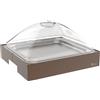 Pinti inox Vassoio Neutro Pasticceria per Buffet con Base Bassa 2/3 - Salvia, Carbone, Burro o Caffè