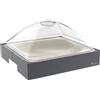 Pinti inox Cesta Pane in Tessuto per Buffet con Base Bassa 2/3 - Salvia, Carbone, Burro o Caffè