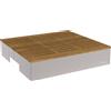 Pinti inox Tagliere Pane in Legno per Buffet con Base Bassa 2/3 - Salvia, Carbone, Burro o Caffè