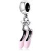 LES FOLIES DI PAOLA GRIECO Charm Scarpette Ballerina Danza Classica Ballo Rosa in argento 925 - Les Folies per Pandora