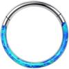 Hoisy 16G 1,2x10mm Cerchio Titanio Piercing Naso Donna, Cerchio con Opale, Piercing per Naso Donna Argento