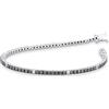 GV GIOIELLI DI VALENZA Bracciale Tennis in oro Bianco 18k con Diamanti bianchi e neri da 0,03 ct.