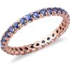 GV GIOIELLI DI VALENZA Eternity a griffe in Oro Rosa 18k con Zaffiri Blu