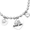 dalcuore Bracciale Amicizia Donna Acciaio Ipoallergenico Regolabile. Charm Frase Incisa. Idea Regalo Originale per Lei: Compleanno, Natale, Laurea. Perfetto per Amica, Fidanzata, Sorella, Mamma, Zia.