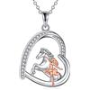 YAFEINI Collana con Cavallo Ciondolo per Ragazze Collana in Argento Sterling 925 Regalo di Gioielli per Donne Amiche