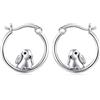 JFASHOP Orecchini a cerchio da donna in argento Sterling 925 con volpe, coniglio, koala, maiale, piccoli orecchini a cerchio, gioielli per la festa della mamma, regalo per donne, ragazze e bambini