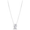 GV GIOIELLI DI VALENZA Collana punto luce grande in oro bianco 18k con diamante