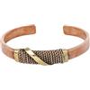 Touchstone Bracciale in Rame in Stile Tibetano. Forgiato a Mano con Rame Solido e di Alto Spessore per Donne e Uomini. Messaggio Spirituale indù.
