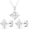 Only faith Collana e orecchini a nodo di strega minimalistico con confezione regalo, set di gioielli celtici, argento Sterling 925, catenina da 45 cm, 1 cm. Oro e argento