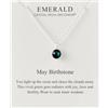 Philip Jones Maggio (Smeraldo) Collana Birthstone Creata con Cristalli Zircondia®